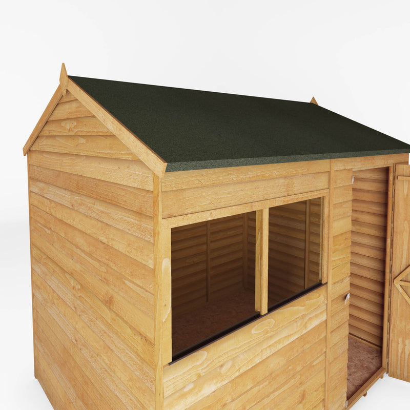 Mercia 8ft x 6ft Overlap Reverse Apex Shed