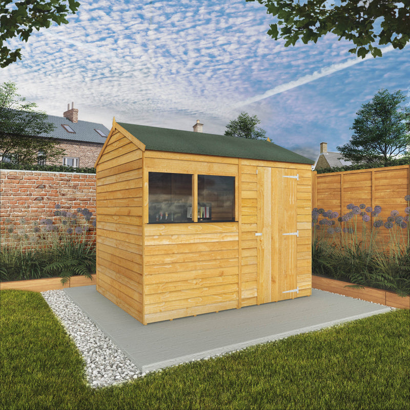 Mercia 8ft x 6ft Overlap Reverse Apex Shed