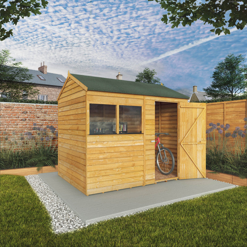 Mercia 8ft x 6ft Overlap Reverse Apex Shed