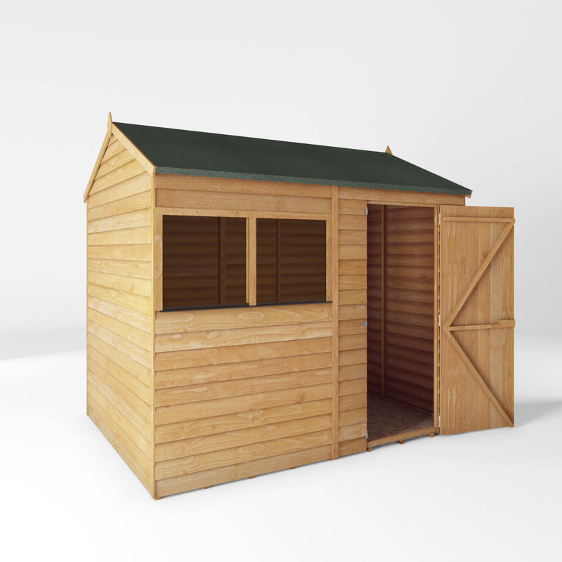 Mercia 8ft x 6ft Overlap Reverse Apex Shed