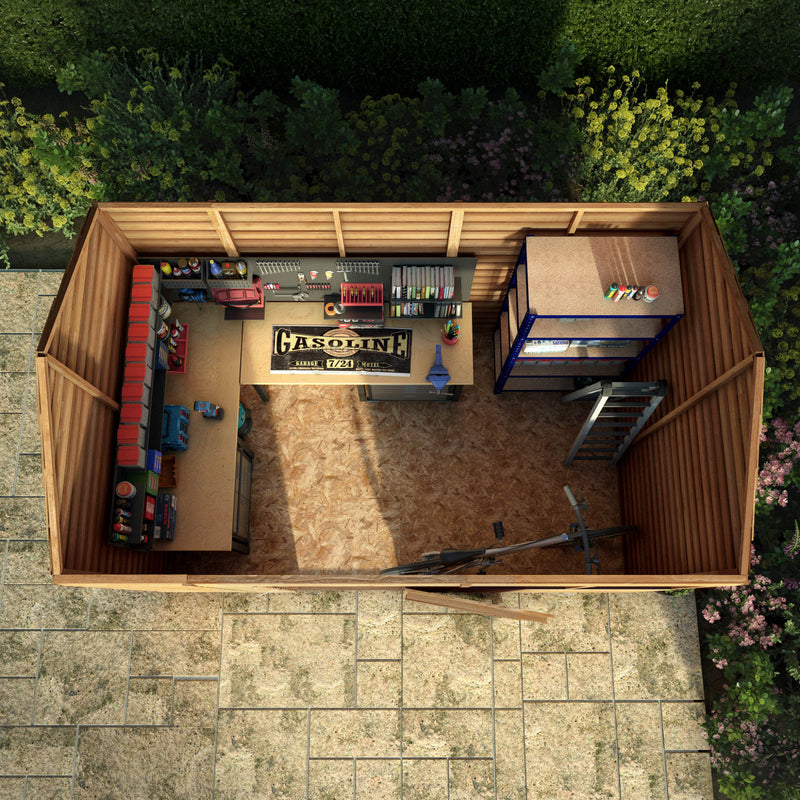 Mercia 10ft x 6ft Overlap Reverse Apex Shed