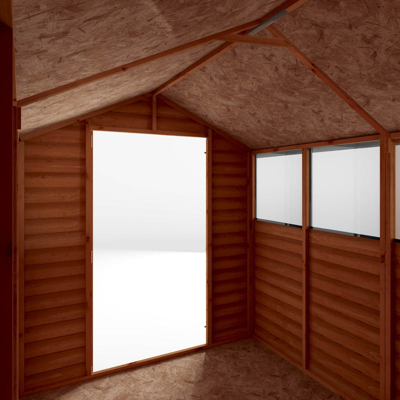 Mercia 8ft x 6ft Overlap Apex Shed - Single Door