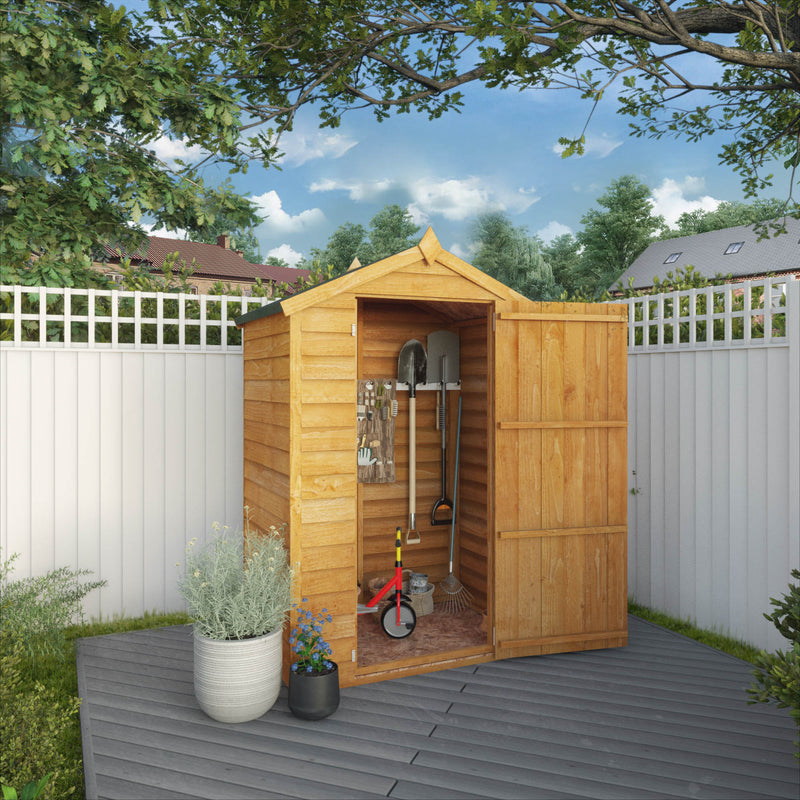Mercia 3ft x 4ft Overlap Apex Shed - Windowless