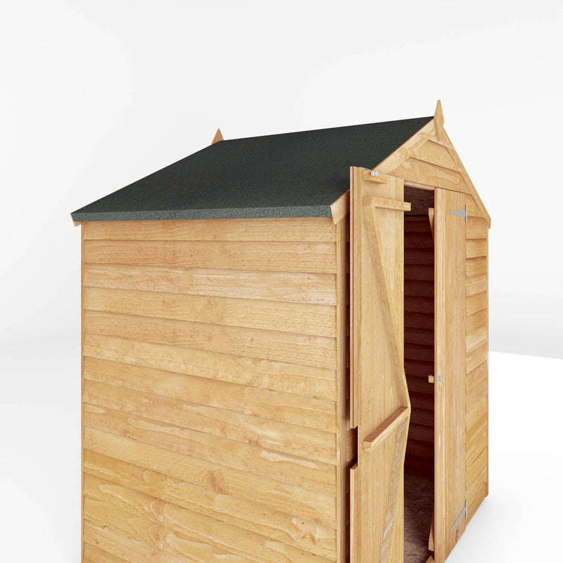 Mercia 4ft x 6ft Overlap Apex Shed - Double Door - Windowless