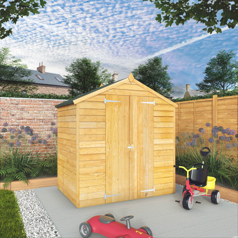 Mercia 4ft x 6ft Overlap Apex Shed - Double Door - Windowless