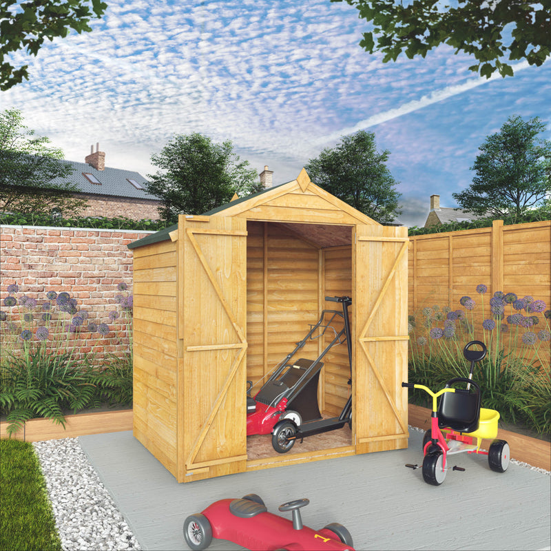 Mercia 4ft x 6ft Overlap Apex Shed - Double Door - Windowless