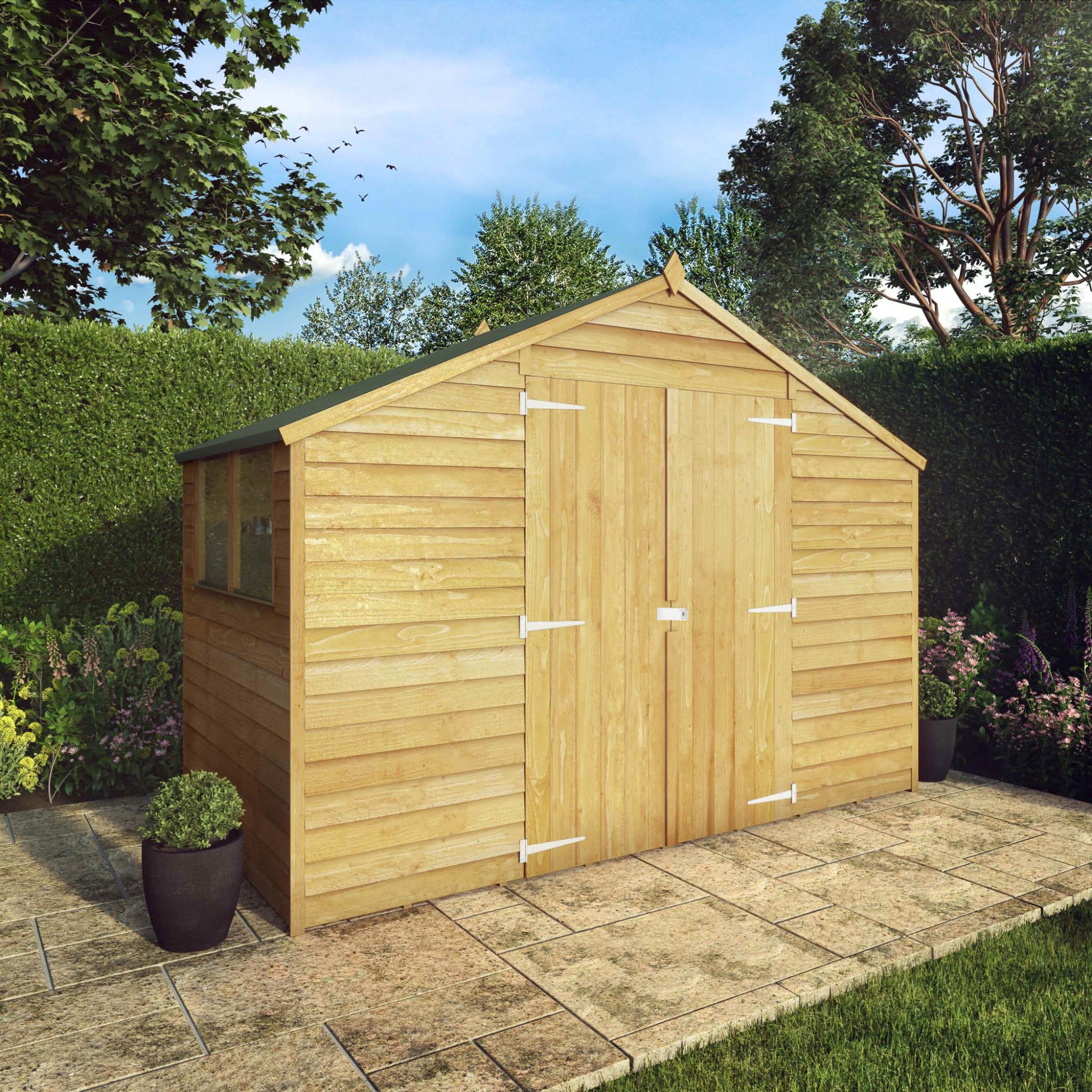 Mercia 5ft x 10ft Overlap Apex Shed — Outdoor Iconic