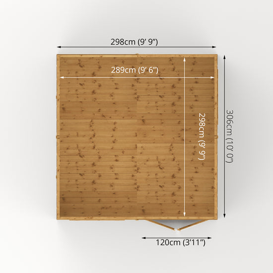 Mercia 10ft x 10ft Premium Shiplap Reverse Apex Workshop