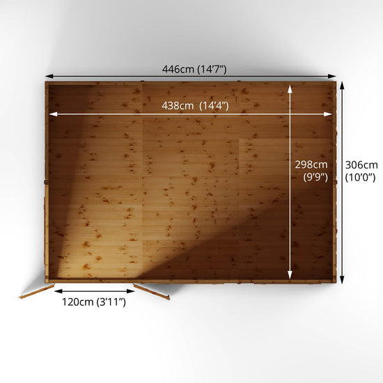 Mercia 15ft x 10ft Premium Shiplap Reverse Apex Workshop