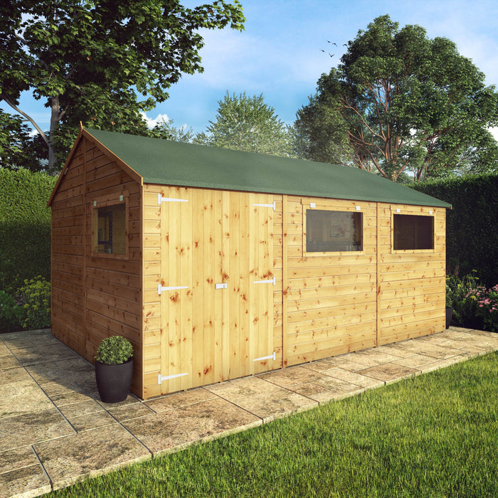 Mercia 15ft x 10ft Premium Shiplap Reverse Apex Workshop