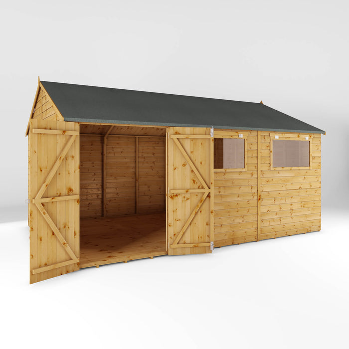 Mercia 15ft x 10ft Premium Shiplap Reverse Apex Workshop