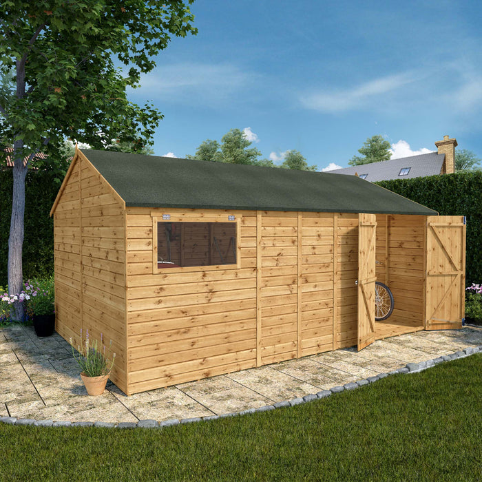 Mercia 16ft x 10ft Premium Shiplap Reverse Apex Workshop