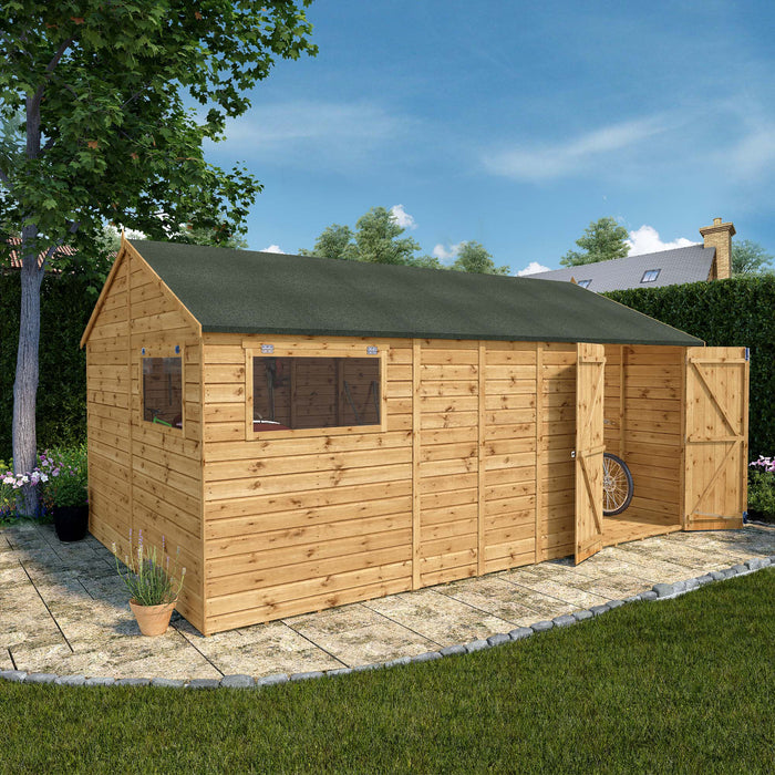 Mercia 16ft x 10ft Premium Shiplap Reverse Apex Workshop