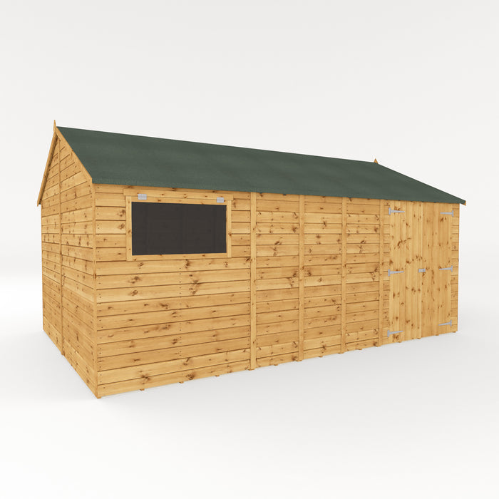 Mercia 16ft x 10ft Premium Shiplap Reverse Apex Workshop