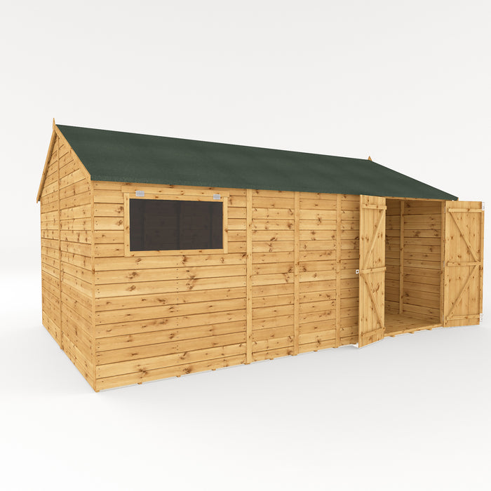 Mercia 16ft x 10ft Premium Shiplap Reverse Apex Workshop