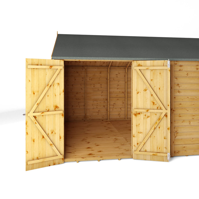 Mercia 18ft x 10ft Premium Shiplap Reverse Apex Workshop