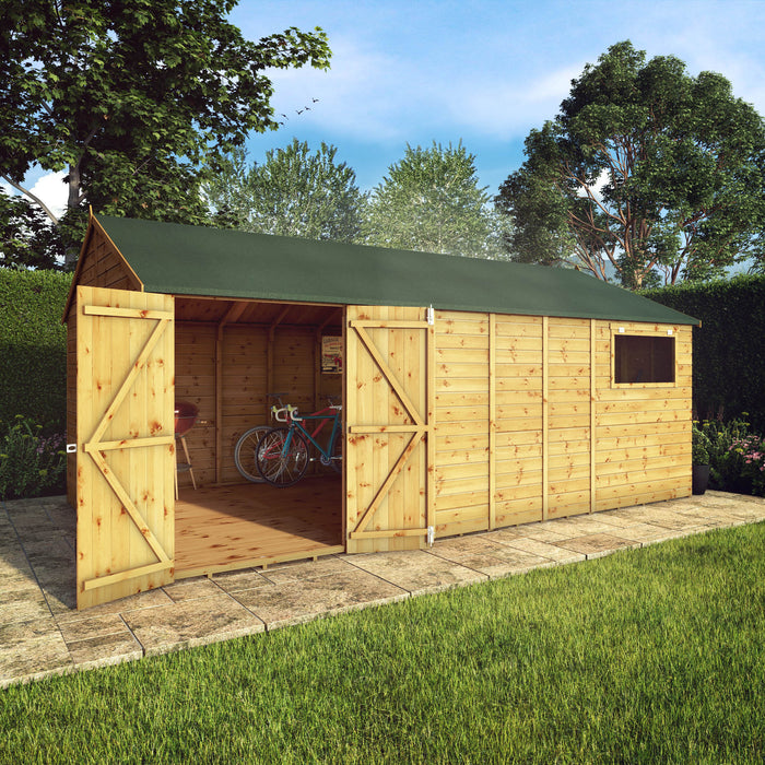 Mercia 18ft x 10ft Premium Shiplap Reverse Apex Workshop