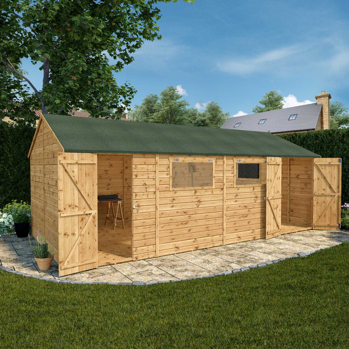 Mercia 20ft x 10ft Premium Shiplap Reverse Apex Workshop