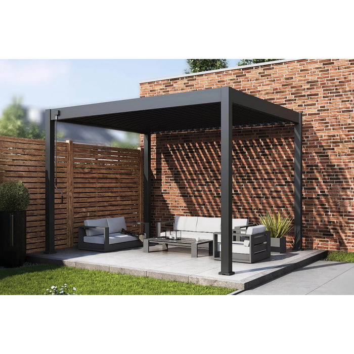 Suns Lifestyle Positano Manual Louvered Roof LED Pergola - Various Sizes