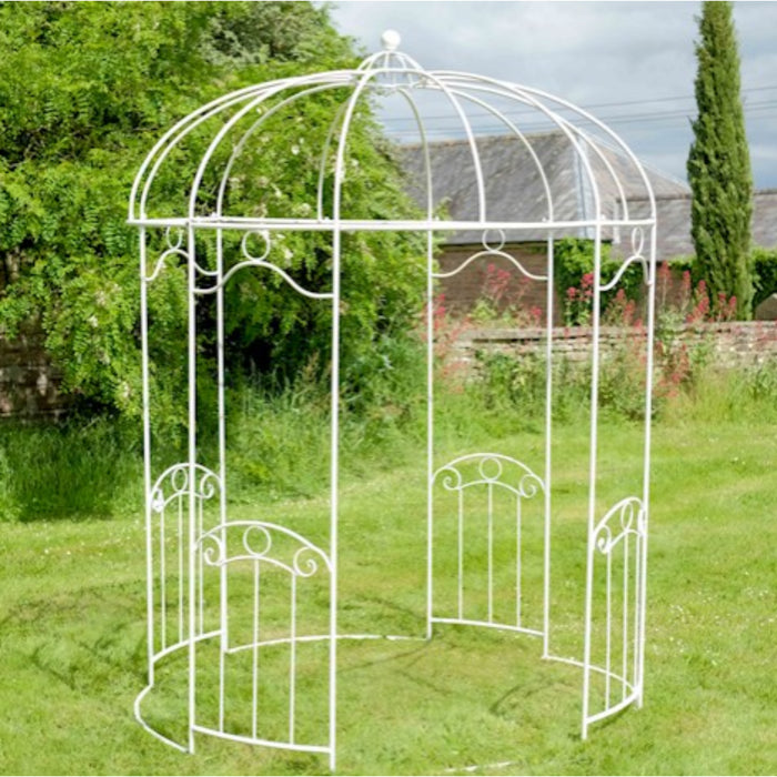 Ascalon Fleur-De-Lys Round Gazebo - 'Cream Gold'