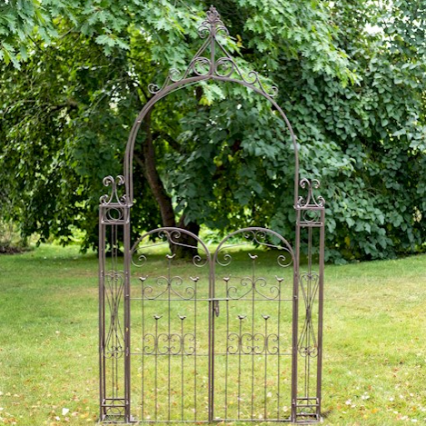 Ascalon Woodland Gates W/arch-Rusty