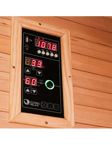 Global Relax Dharani S3 - 3 Person Indoor Carbon Panel Sauna