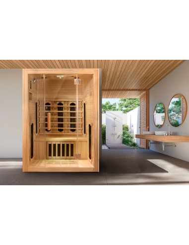 Global Relax Dharani S3 - 3 Person Indoor Carbon Panel Sauna