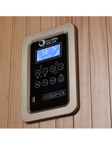 Global Relax Dharani S4 Premium - 4 Person Indoor Carbon Panel Sauna