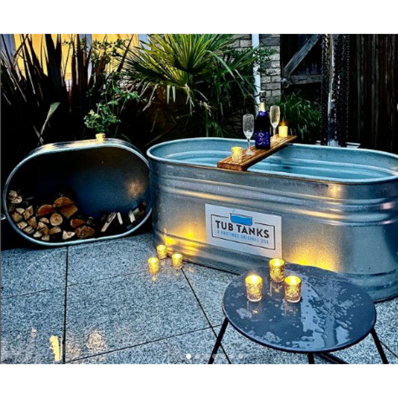 Hastings 4ft Oval Stock Tank and Wood Fired Square Heater Kit