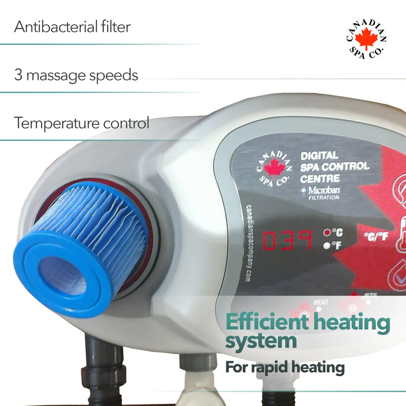 Canadian Spa 2024 Grand Rapids Inflatable 110-Jet 3-Speed 4-Person Hot Tub with LED Light