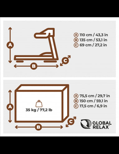 Global Relax Keizan X1 Treadmill