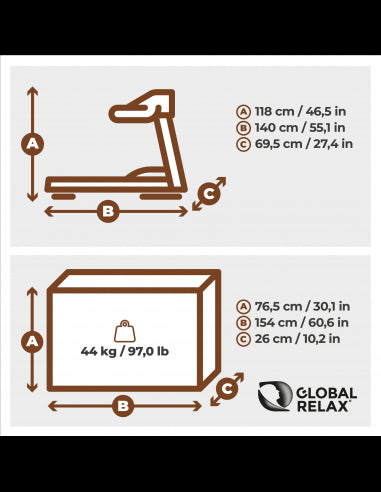 Global Relax Keizan X5 Treadmill