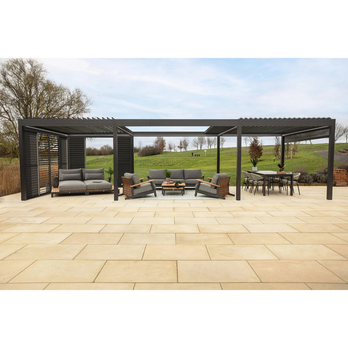 Suns Lifestyle Luxe Electric Retractable Roof LED Pergola - Various Sizes