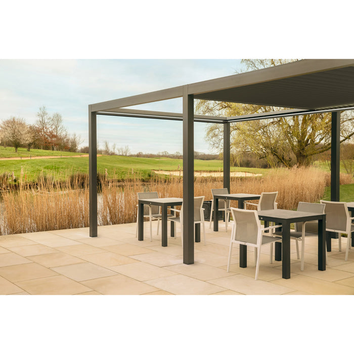 Suns Lifestyle Luxe Electric Retractable Roof LED Pergola - Various Sizes