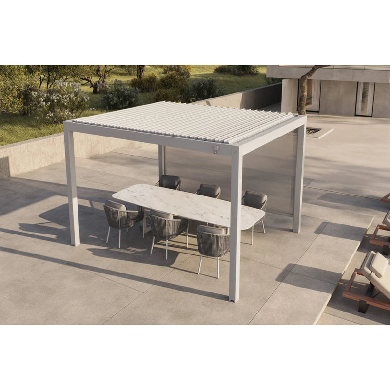 Suns Lifestyle Luxe Manual Louvered Roof LED Pergola - Various Sizes