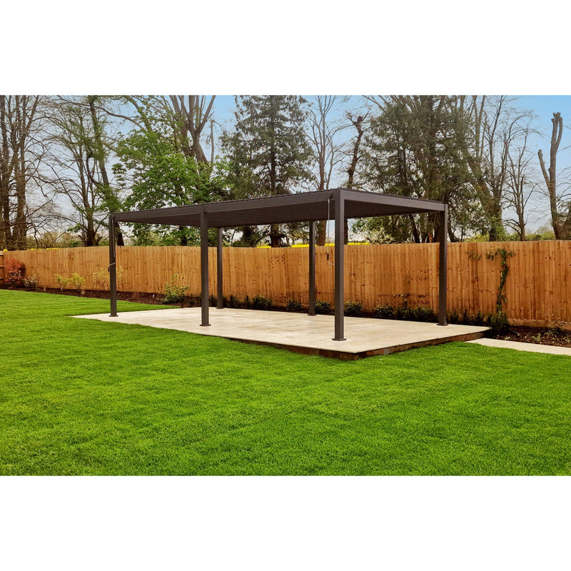 Suns Lifestyle Positano Manual Louvered Roof LED Pergola - Various Sizes