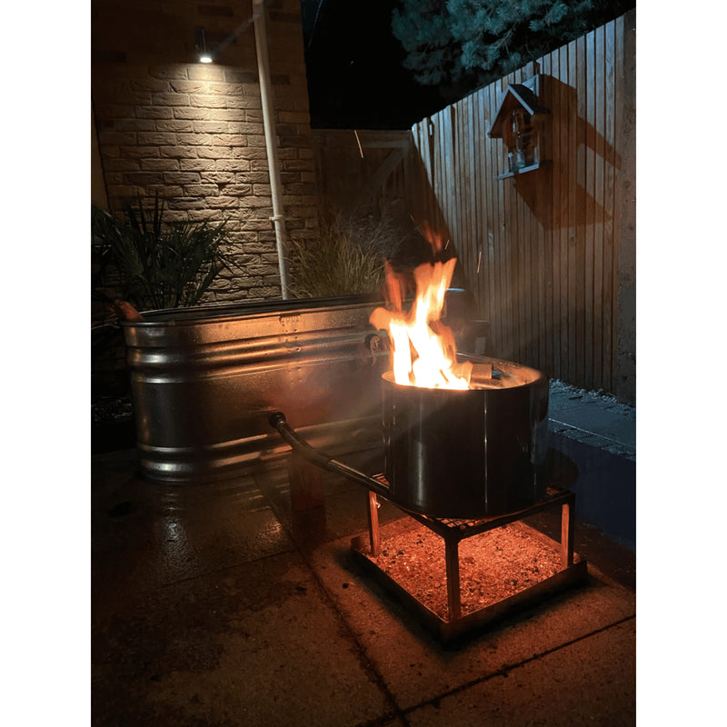 Hastings 4ft Oval Stock Tank and Wood Fired Coil Heater Kit