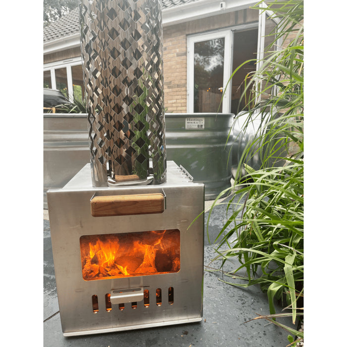 Hastings 6ft Oval Wide Stock Tank and Wood Fired Square Heater Kit