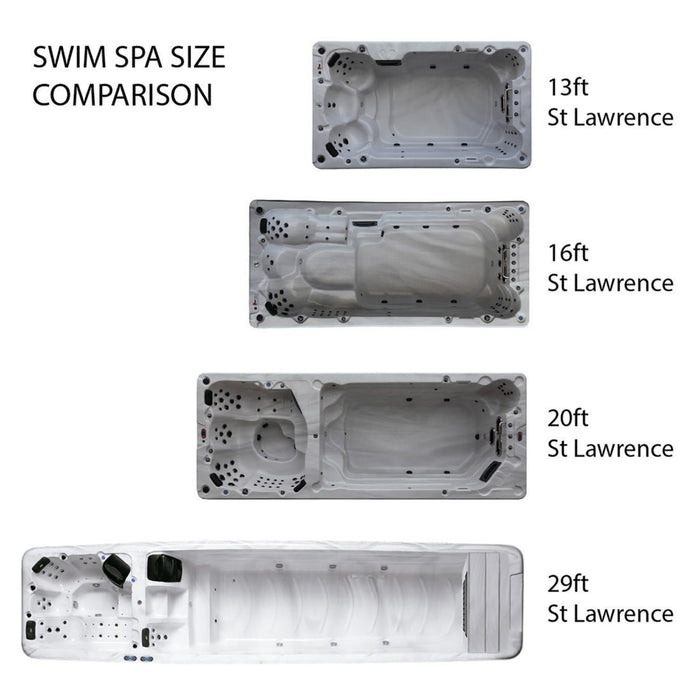 Canadian Spa Company 29ft Dual Temperature Swim Spa Fitness ETrainer